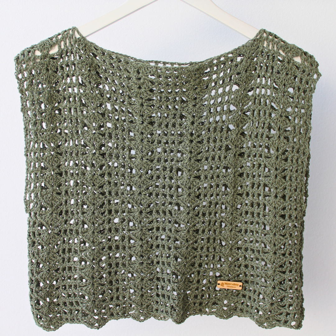 Blusa crochet caqui