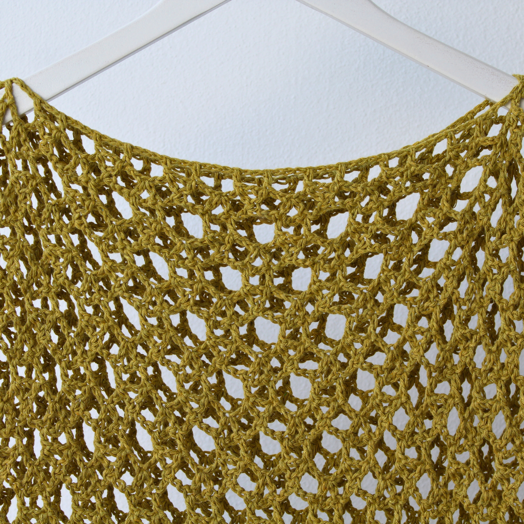 Olive crochet blouse