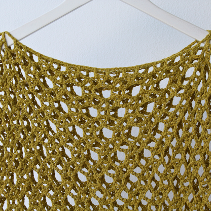 Olive crochet blouse