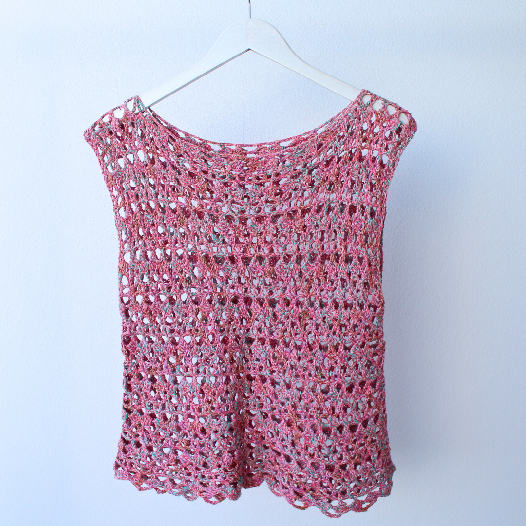 Mixed color crochet blouse