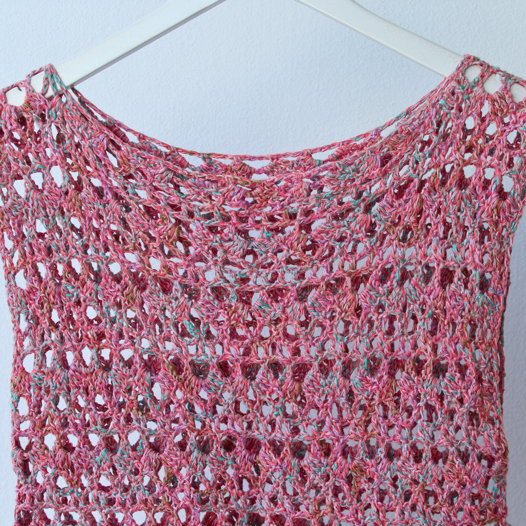 Blusa crochet color mixto