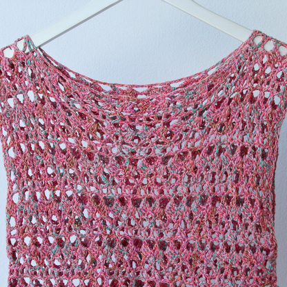 Mixed color crochet blouse