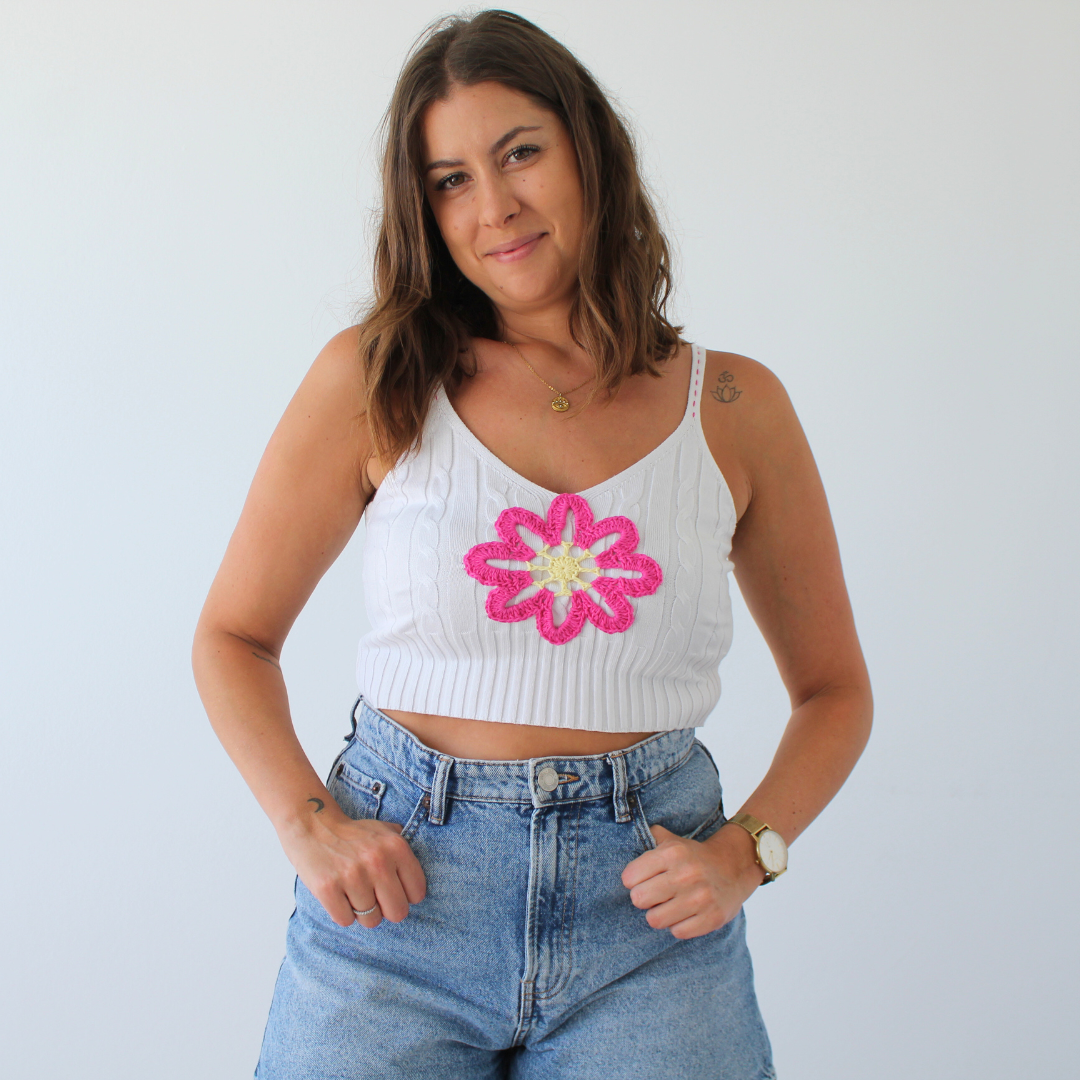 Fuchsia flower top