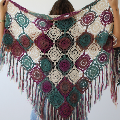 Multicolor long shawl