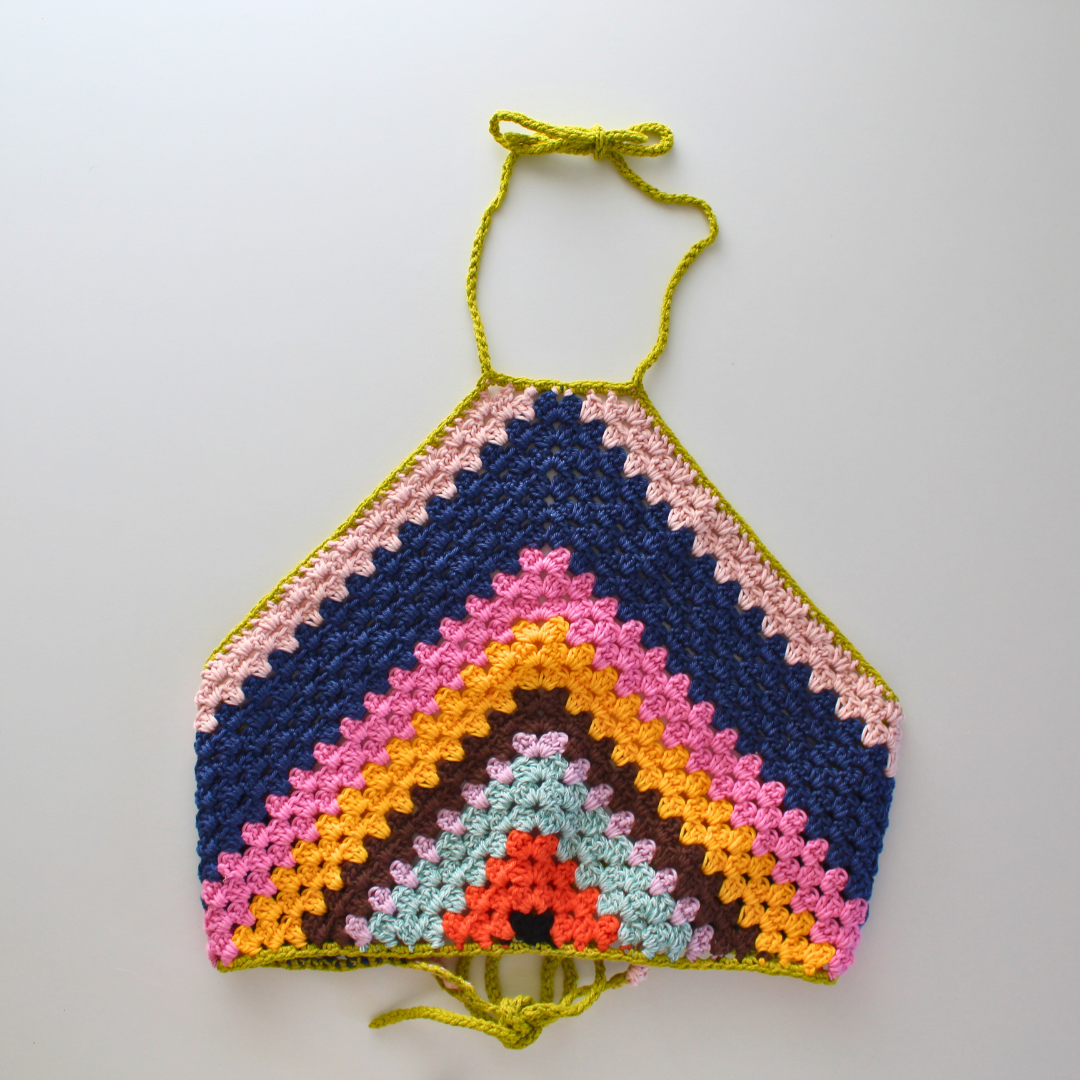 Crop top crochet multicolor