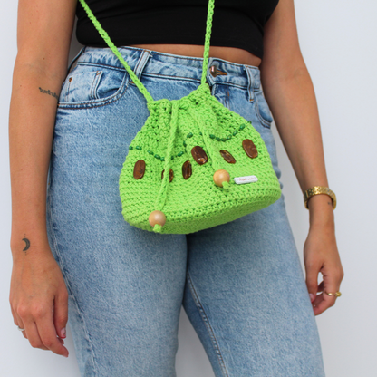 Green bucket bag